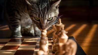 Gehirntraining für Katzen - Spiele für das Gehirnjogging [Bildinhalt mit KI erstellt]
