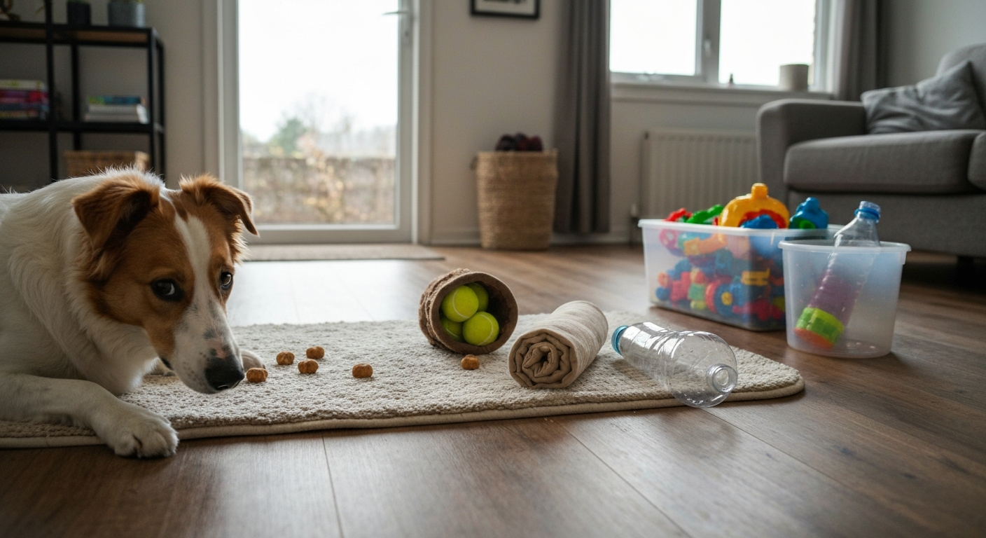 10 Denkspiele für Hunde: Kreative Kopfarbeit & Spaß [Bildinhalt mit KI erstellt]