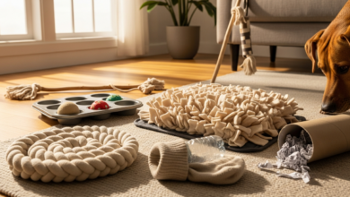 DIY Hundespielzeug: 6 kreative Ideen einfach selbstgemacht [Bildinhalt mit KI erstellt]